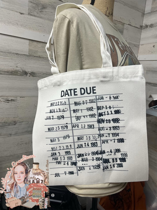 Date Due Book Bag