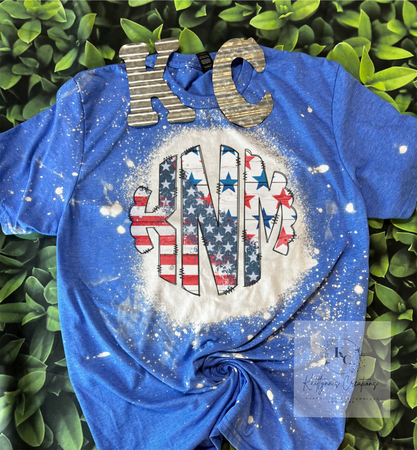 Monogram shirt Red, white & Blue