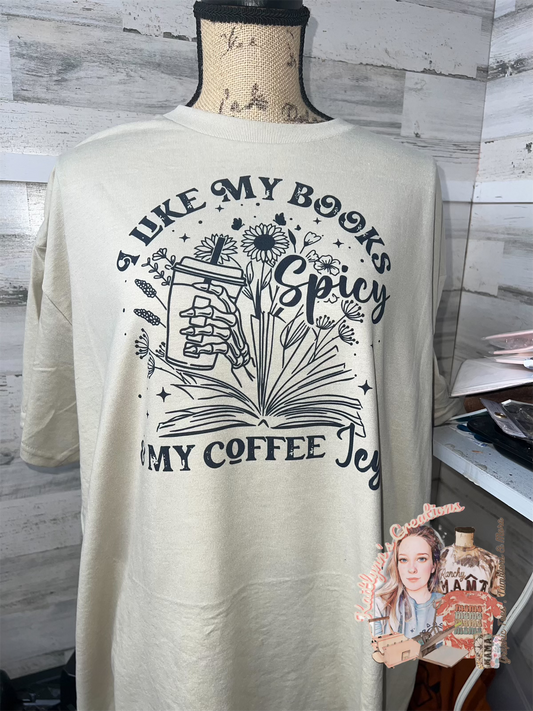 Books spicy and coffee icy