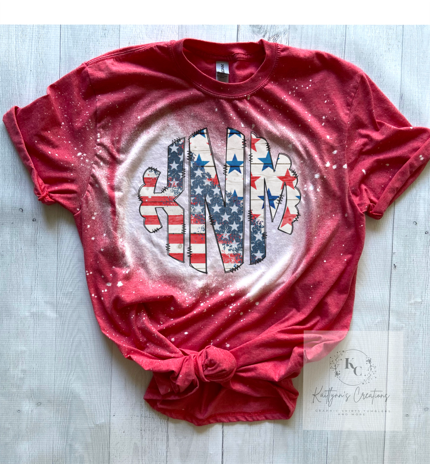 Monogram shirt Red, white & Blue