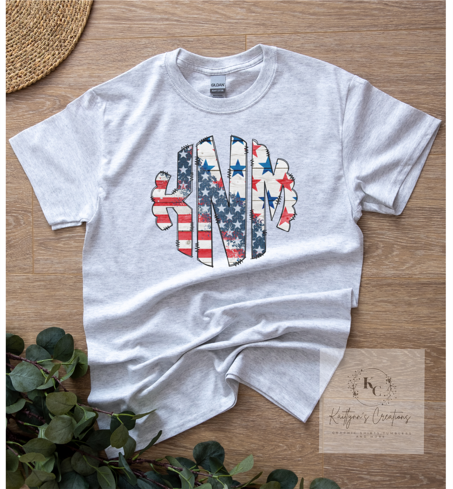 Monogram shirt Red, white & Blue