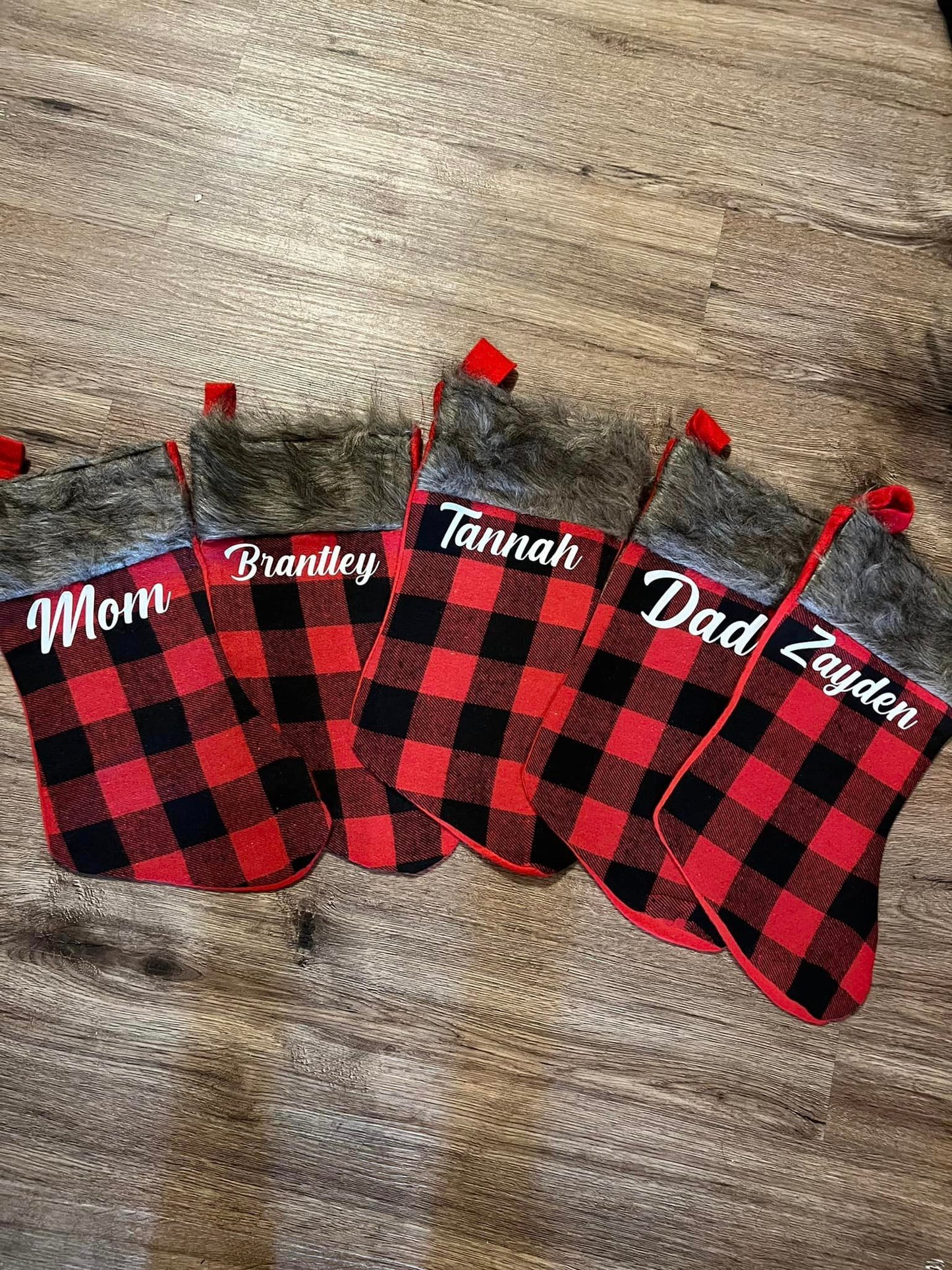 Christmas buffalo plaid stockings