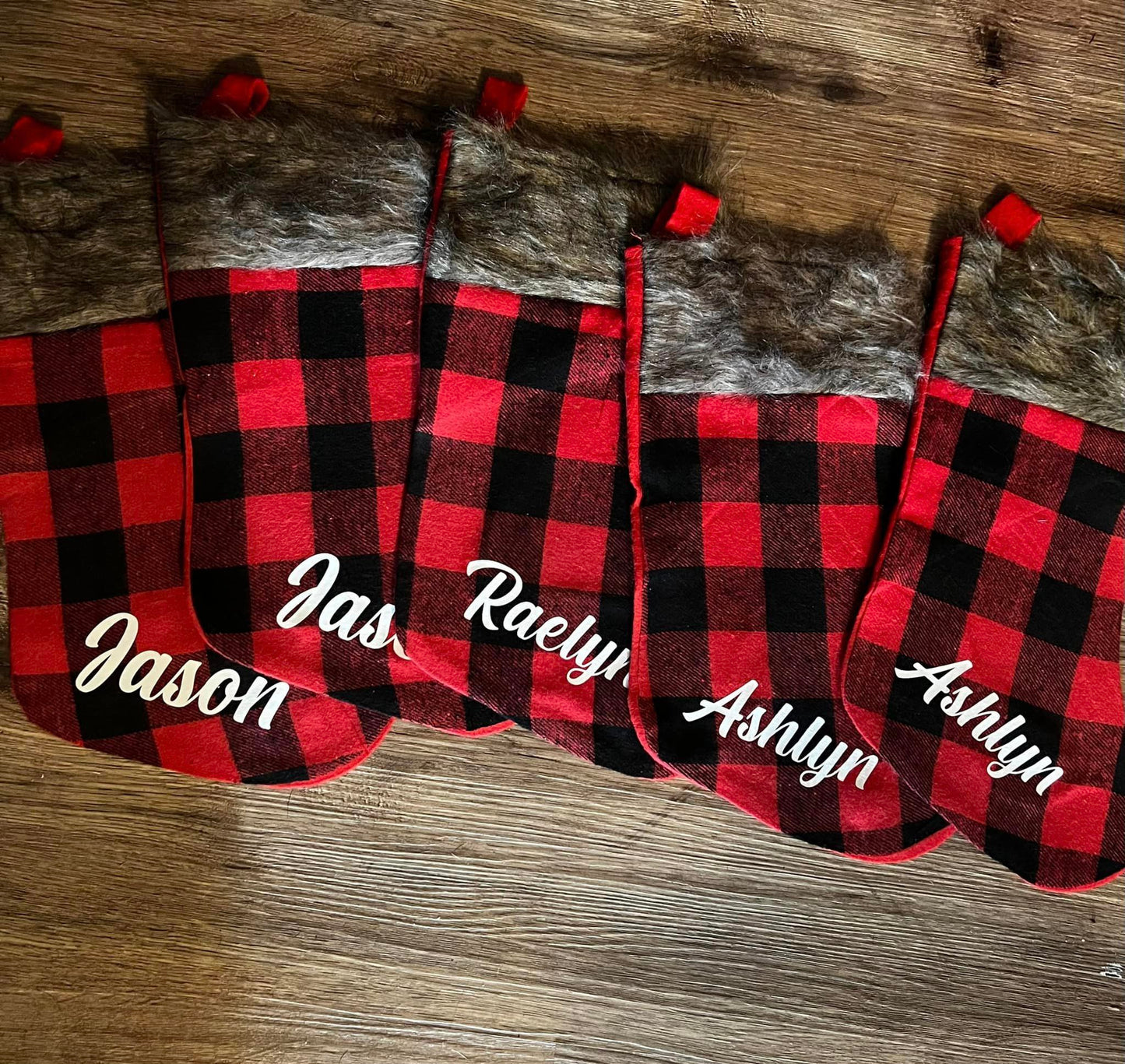Christmas buffalo plaid stockings