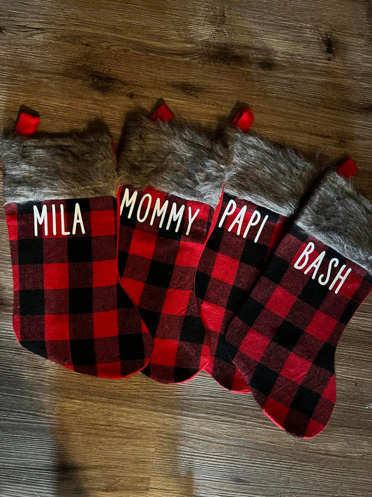Christmas buffalo plaid stockings