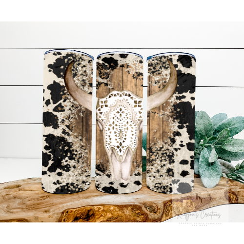 Boho Skull Cowhide